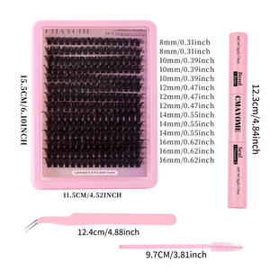 Kit d'extensions de cils DIY en grappe, courbure D, naturel et volumineux, grande capacité, cils artificiels à greffe segmentée - Offre Spéciale - Product Image 5
