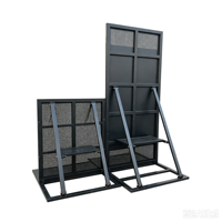 Barrière de contrôle des foules pliable en acier noir anti-escalade avec finition antirouille et installation rapide pour les événements sur scène et en extérieur
