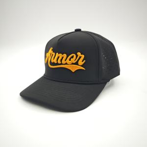 Casquette de baseball personnalisée imperméable structurée à 5 panneaux, à simple boutonnage, avec boucle, broderie, découpe laser, motif léopard, pois, dobby et losanges - Product Image 1