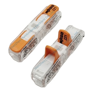 <span class=keywords><strong>221</strong></span>-2401 2P Conector wagos Inline nối nối với đòn bẩy 412 2401 cho dây dẫn tối đa 4 mm kết nối nhanh chóng cắm <span class=keywords><strong>221</strong></span>-2401 - Product Image 1