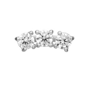 Lotus Wholesale G23 <b>Titanium</b> Internal Threaded Top Labret <b>Stud</b> Moissanite Helix Earring Body Piercing Jewelry for Men Women - Product Image 4