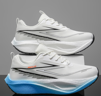 Chaussures de course ultra-légères pour hommes et femmes avec plaque en carbone, design sportif tendance, semelle intérieure EVA, chaussures de sport