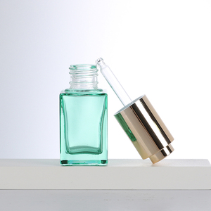 Colorful Glass Square Dropper Bottle Customized Cosmetics Essential Oil Bottle 30ml <b>Container</b> Empty with Screw Cap - Product Image 3