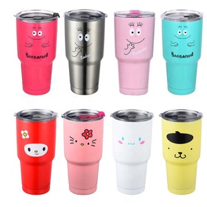 2024 Với Biểu Tượng Tùy Chỉnh Hello Kitty Thiết Kế Thép Không Gỉ Đôi Tường Chân Không Chai Nước Long Lanh Cốc Hút Chân Không Phòng Tập Thể Dục Với Nắp - Product Image 2