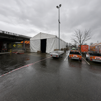 Tente industrielle modulaire professionnelle à montage rapide pour événements, abri de stockage temporaire et entrepôt de vente au détail