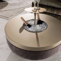 Furni style Light Luxury Modern Round Einfacher High End Edelstahl Couch tisch für Wohnzimmer Apartment