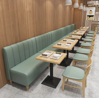 Ensemble de tables et de chaises de restaurant moderne XY BF, ensembles de canapés de stand, café, boutique de restauration rapide, bar, siège de stand en bois