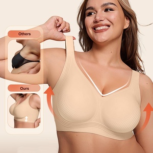Sujetador de mujer con estampado de leopardo de alta calidad al por mayor, sin aros, con realce en la espalda, sujetador de gel con cuatro corchetes - Product Image 4