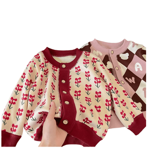 Suéteres para <span class=keywords><strong>niñas</strong></span> 2025 Otoño Invierno nueva chaqueta de punto para niños y <span class=keywords><strong>niñas</strong></span> cárdigan cálido para Bebés Ropa exterior gruesa - Product Image 1