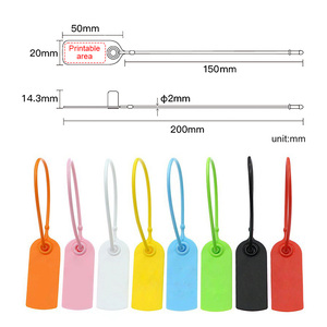 Sceaux de sécurité inviolables en plastique ZL-200 non réglables à verrouillage automatique avec fermoir, diamètre 2 mm, pour vêtements, bagages, chaussures - Product Image 4