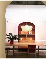 Lustre de Restaurant de Lampe Artistique de Style Nordique Lustre de Salon Wabi-sabi Lustre Blanc