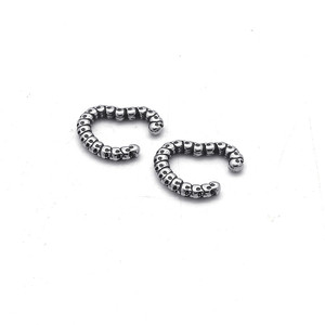 yunnique Cuff <b>Earrings</b> Heart Shape Titanium Steel Unisex Retro Style 316 Stainless Steel Fashion Jewelry - Product Image 3