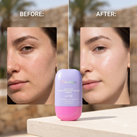 Base de Teint Minérale SPF50 en Gros pour OEM, Protection Solaire à l'Oxyde de Zinc, Réparatrice et Hydratante, Marque Privée
