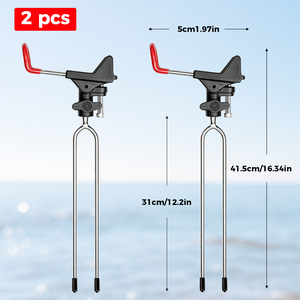 <span class=keywords><strong>Support</strong></span> de canne à pêche à insérer dans le sol, réglable à 360 degrés, accessoires détachables pour la pêche en mer, en lac et en rivière - Product Image 6