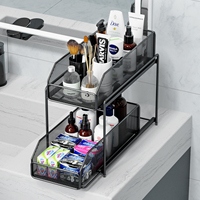 Keuken uittrekbare meerlaags onderkast organizer opbergplank, aanrecht kast organizer voor keuken cosmetica en kleine spullen