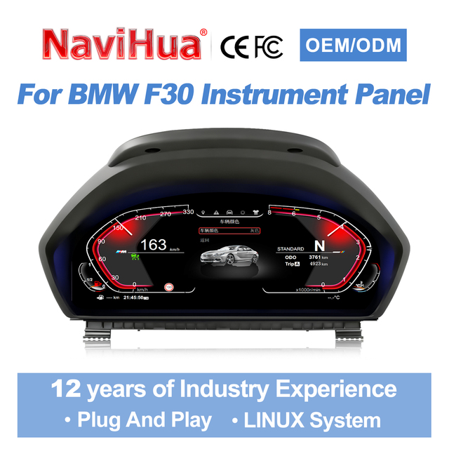Navihua LCD Dashboard Digital Cluster Speedometer for BMW 3 4 Series F30 F31 2013-2017 With Carplay Mirror Link Auto Meter Gauge