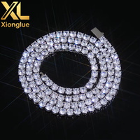 Nouveaux Colliers Personnalisés en Moissanite et Zircon, Breloques Iced Out, Bijoux Hip Hop Unisexe avec Chaînes Tennis en Cuivre