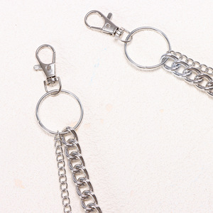 Double Layer Metal Pants <b>Chain</b> Zinc Alloy Hip Hop Style Waist <b>Chain</b> For Jeans Daily Wear - Product Image 4