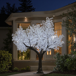 3.0 Meter Ngoài Trời Giáng Sinh Trang Trí Nội Thất Ấm Màu Trắng <span class=keywords><strong>LED</strong></span> Maple <span class=keywords><strong>Tree</strong></span> Ánh Sáng Với Thân Cây Tự Nhiên Ip44 & IP65 Đánh giá - Product Image 1