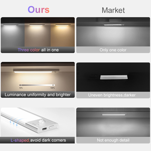 Luz de armario magnética inalámbrica con adhesivo recargable con pilas Luz <span class=keywords><strong>Led</strong></span> Con <span class=keywords><strong>Sensor</strong></span> De Movimiento - Product Image 2