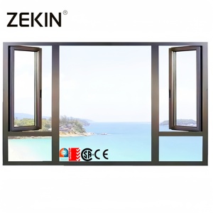 Zekin หน้าต่างบานกระจกอลูมิเนียมอัลลอยด์ดีไซน์อะคูสติกที่ทันสมัยสำหรับออฟฟิศในเมือง - Product Image 1