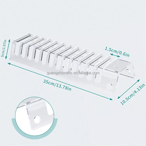 Không có cài đặt yêu cầu Acrylic hat lưu trữ hiển thị Acrylic Mũ bóng chày tổ chức cho 12 Mũ - Product Image 3