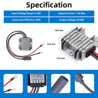 Convertisseur de tension Starlink Mini Gen3 Boost, adaptateur élévateur de tension 12/24V vers 30V 3.5A 48V 1.5A 2A avec prise femelle DC 5.5*2.1mm