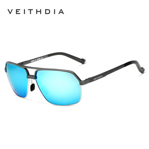 Veithdia Men's Sunglasses Aluminum Magnesium <b>Frame</b> Polarized Blue Lenses UV400 Driving Fishing Outdoors Cycling - Product Image 4