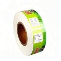 Op maat gemaakte glanzende waterdichte gecoate papieren rol-etiketten, zelfklevende stickers, gestanst, UV-druk, multi-vormig, food grade, aanpasbaar