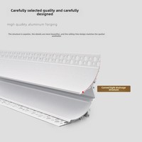 Profilé LED mural intelligent sans plafond, série 6000, en aluminium, pour éclairage encastré, directement de l'usine