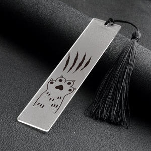 Acrylique marque-page couleur impression créative mignon animal <span class=keywords><strong>griffe</strong></span> gland oreille signet fille étudiant petit cadeau - Product Image 5