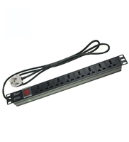 Barre d'alimentation PDU en aluminium pour centre de données, montage en rack, 6 et 8 voies, avec courant de 10A et tension de 250VAC