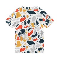 Kaos Olahraga Pria Full Custom Sporty Bernapas Ramah Lingkungan Cetak Seluruh Badan Lengan Pendek Bahan Rajut Mesh Musim Panas