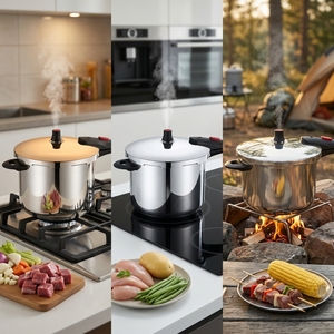 Direkt vom Hersteller: Edelstahl-Schnellkochtopf zu Günstigen Preisen, 3/4/5/6/8/10L für Doppelherd, Familienküche, OEM ODM - Product Image 1