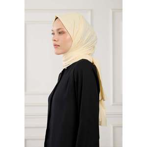 ผ้าพันคอผ้าฝ้ายแท้ - สีเบจ - สีเบจ - Product Image 4