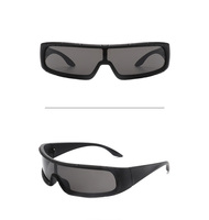 Lunettes de soleil de sport unisexes de haute qualité S2121 X Man Style Rectangle Rouge/Blanc/Vert, design monobloc, verres PC UV400