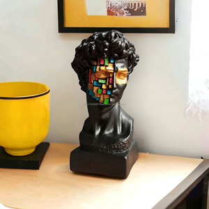 Decoración Moderna para el Hogar, Estilo Lujoso, Busto de David, Estatua de Estilo Griego Antiguo, <span class=keywords><strong>Objetos</strong></span> de Arte de Resina para Decoración de Estantes, Moda para el Hogar - Product Image 5