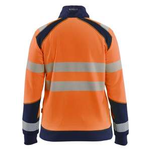 BLAKLADER - 350825285389XL Sweat femme haute visibilité avec fermeture éclair Orange/bleu marine-EAN 7330509933619 HI-VIS WORKWEAR - Product Image 2