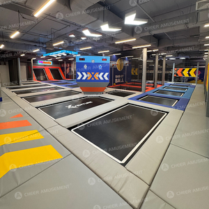 Tùy chỉnh nhựa phiêu lưu công viên thiết bị trong nhà Trampoline công viên NINJA CHIẾN BINH Zip dòng sân chơi LED chiếu sáng cho - Product Image 2