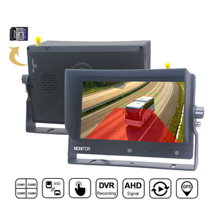 7 inch Rear View BSD AHD màn hình 4Ch ai con người xe phát hiện ai lái xe trực quan âm thanh cảnh báo Quad xem hiển thị với Touchable - Product Image 3