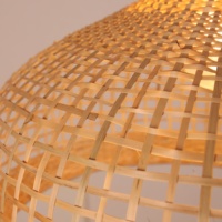 Lampe suspendue en bambou fabriquée à la main, vente chaude de l'usine de Zhongshan, luminaires suspendus en bambou pour salle à manger intérieure, restaurant, lustre