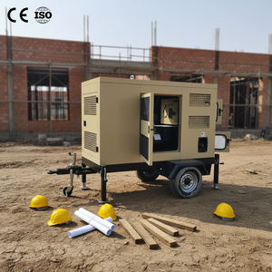 Generador Diésel con Máquina de Soldar, Generador Soldador Portátil Montado en Remolque Móvil para Uso en Construcción al Aire Libre - Product Image 1