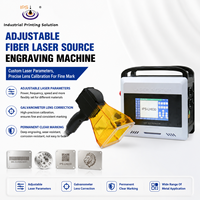 Marqueur laser à fibre portatif intelligent pour données variables, pour le marquage de pièces métalliques, logos, graphiques vectoriels, import de fichiers USB, codage