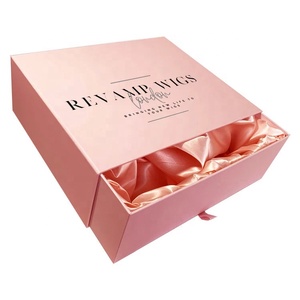 Chất lượng cao hình chữ nhật màu hồng trượt hộp tóc giả với satin chèn Matt cán UV lớp phủ có thể tái chế bao bì mỹ phẩm - Product Image 3