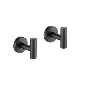 Ensemble d'accessoires de salle de bain élégants en noir mat, design contemporain pour l'organisation de la salle de bain - Product Image 5