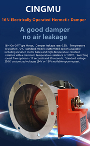 Valvola Elettrica Industriale Ermetica (16N) per Ventilazione, Serranda a Farfalla per Uso Ospedaliero (Resistente alla Corrosione) 24V/220V - Product Image 6