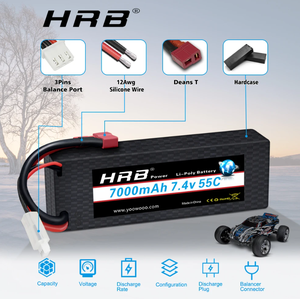 Batería Lipo HRB 2S-6S 11.1V-22.2V 1300-7000mAh RC Fabricada en Zhejiang, China - Product Image 4