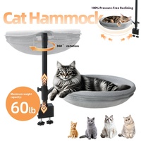 Nouveau Lit Rotatif Écologique 360° pour Chat, Nid Universel en Maille pour Bureau, Motif Uni Chaud pour l'Hiver et Quatre Saisons