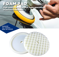 EVERTOOL Tampon de polissage auto-agrippant pour polissage automobile, tampon de polissage en mousse gaufrée blanche pour composé de polissage automobile