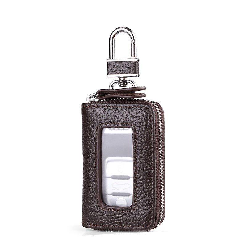 Zos Danny 9076 Korean-Japanese Style Leather Key Bag | Universal Waterproof Car Key Holder